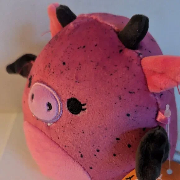 NWT 5" Bianca Pink Flecked Gargoyle Dragon Squishmallows Goth Valloween Plush - Picture 4 of 10
